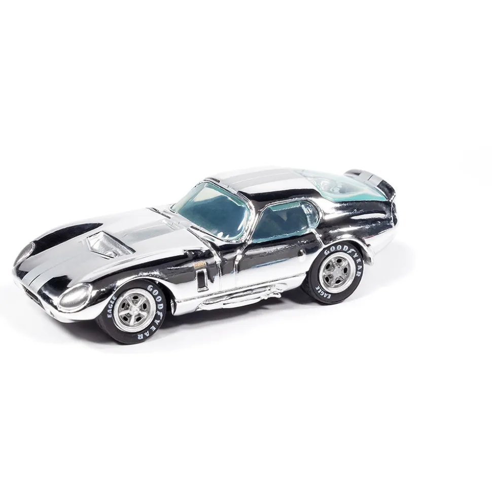 Shelby Cobra 50th Continuation Car & Shelby Cobra Daytona - Viking Blue 1:64 Scale Diecast Model Car by Johnny Lightning