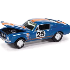 1967 Shelby GT-500 - Gulf Dark Blue w/ Orange Stripe 1:64 Scale Diecast Model Car by Johnny Lightning
