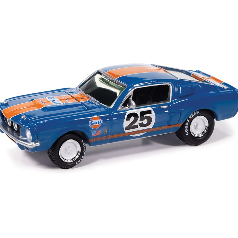 1967 Shelby GT-500 - Gulf Dark Blue w/ Orange Stripe 1:64 Scale Diecast Model Car by Johnny Lightning