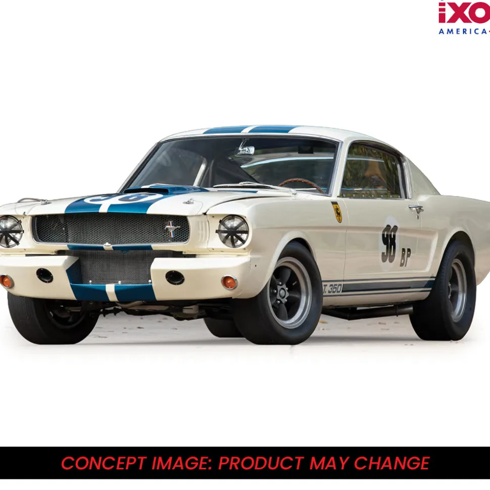 1965 Shelby GT350R Prototype - Wimbledon White 1:43 Scale Diecast Model Car by IXO Models