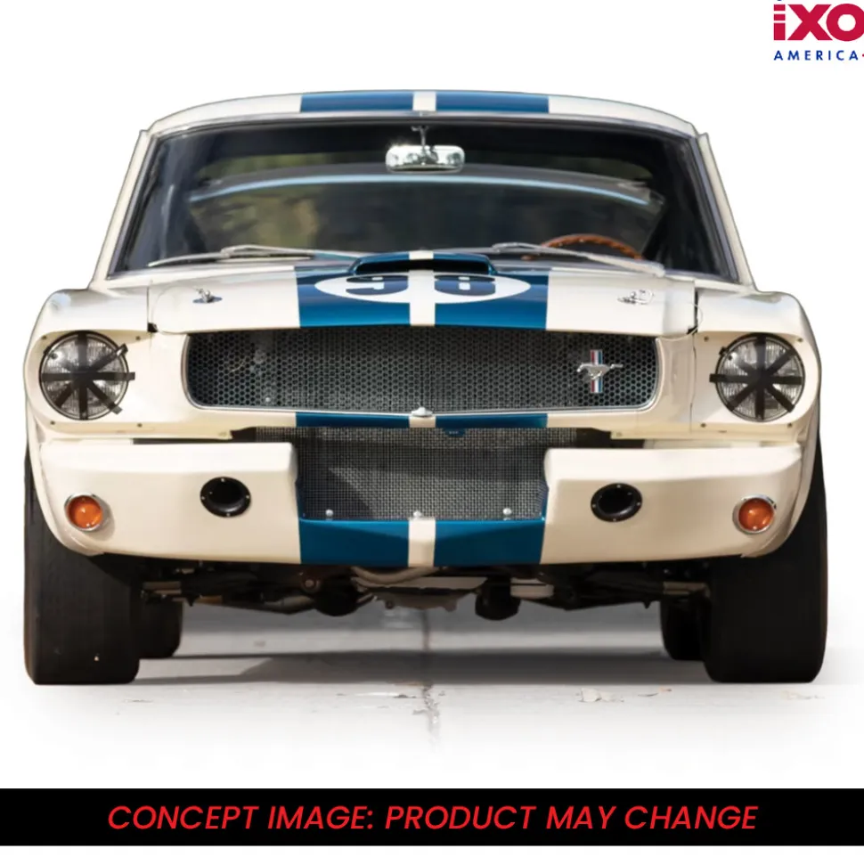 1965 Shelby GT350R Prototype - Wimbledon White 1:43 Scale Diecast Model Car by IXO Models