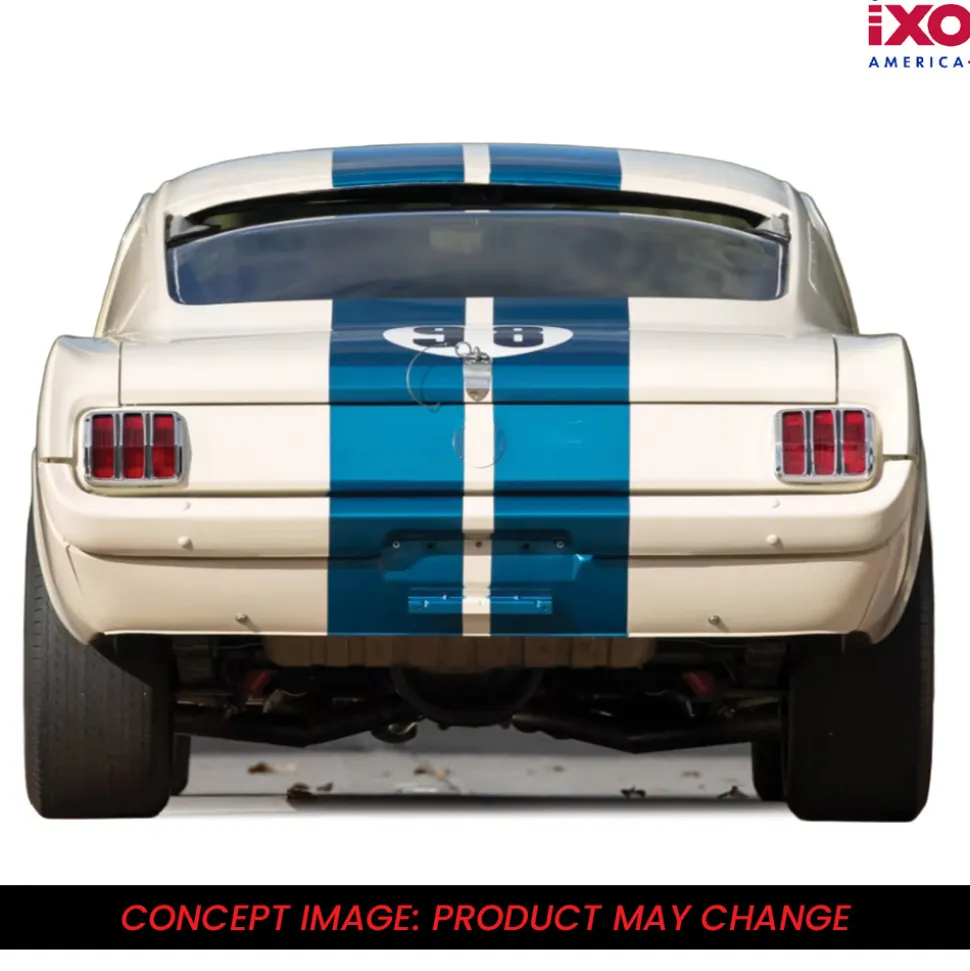 1965 Shelby GT350R Prototype - Wimbledon White 1:43 Scale Diecast Model Car by IXO Models