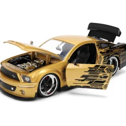 2008 Shelby Mustang G.T. 500KR - Gold Cobra 1:24 Scale Diecast Model Car by Jada Toys