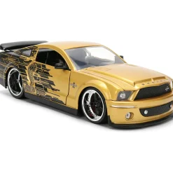 2008 Shelby Mustang G.T. 500KR - Gold Cobra 1:24 Scale Diecast Model Car by Jada Toys