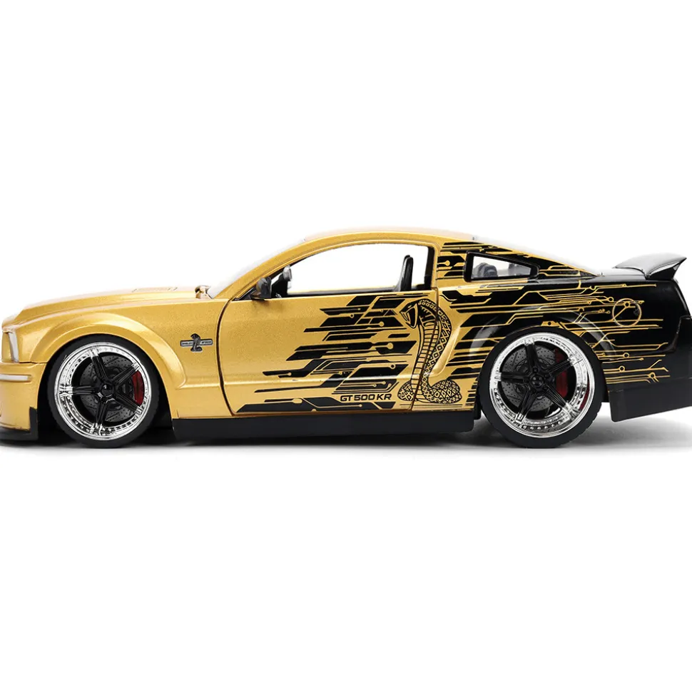 2008 Shelby Mustang G.T. 500KR - Gold Cobra 1:24 Scale Diecast Model Car by Jada Toys