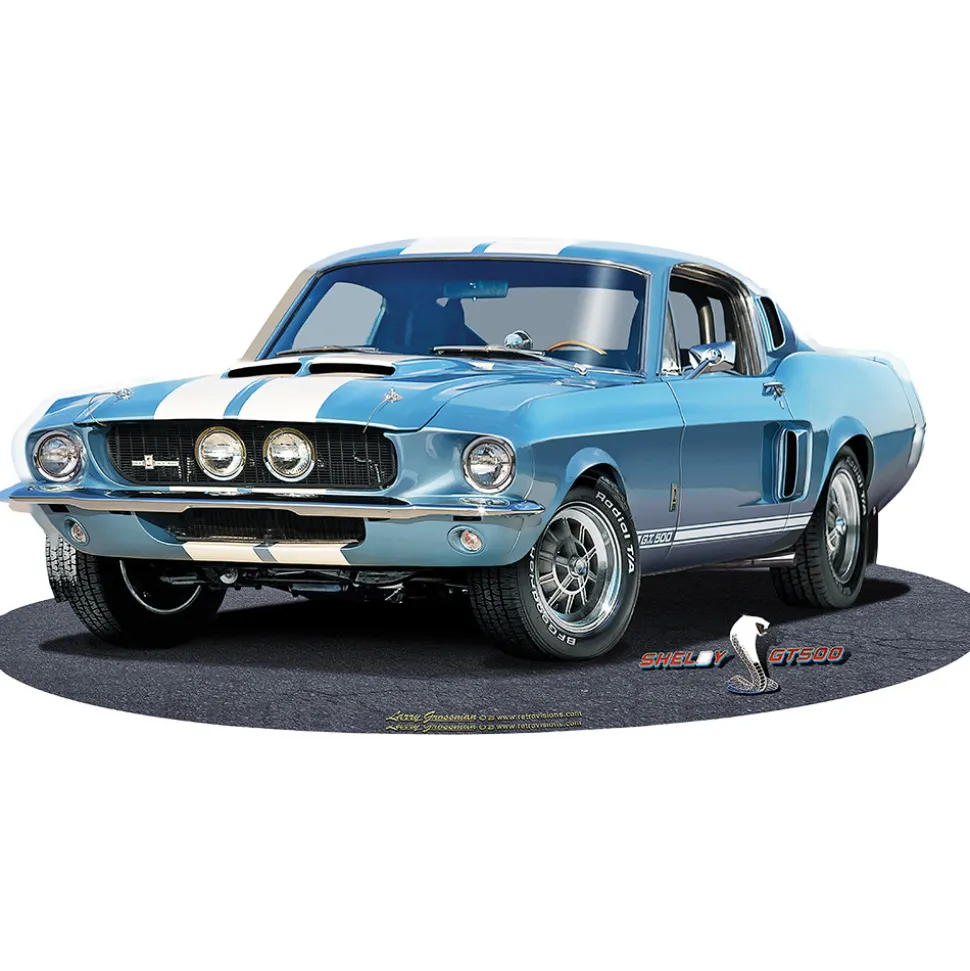 1967 Shelby Mustang G.T. 500 Laser Cut Sign Metal Sign by Vintage Signs
