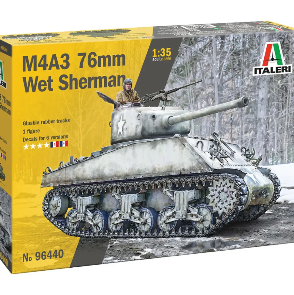 Sherman M4A3 1/35 Kit 1:35 scale Plastic by Italeri