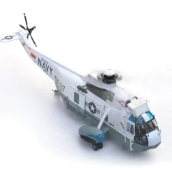 SH-3H Sea King Anti-Submarine Warfare Squadron 4 Black Knights Carrier Air Wing 15, USS Carl Vinson 1:72 Scale Diecast Metal Replica by Legion