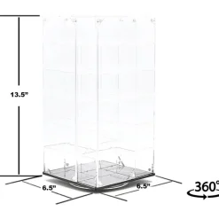 Showcase 1:64 Scale 24-Car Desk Top Spinner Display Case with Cover 1:64 Scale Acrylic Display Case by Mijo