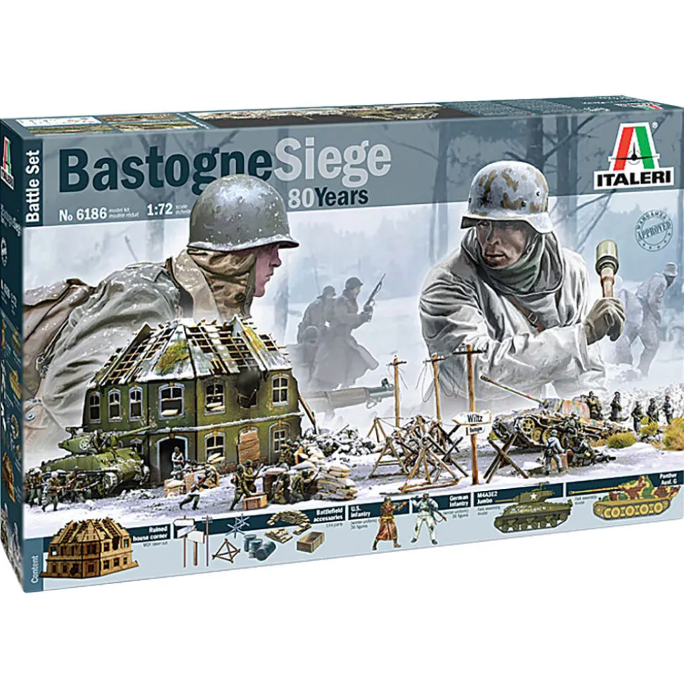 Siege of Bastogne 1/72 Plastic Figure Set Italeri (6186) 1:72 Scale Plastic by Italeri