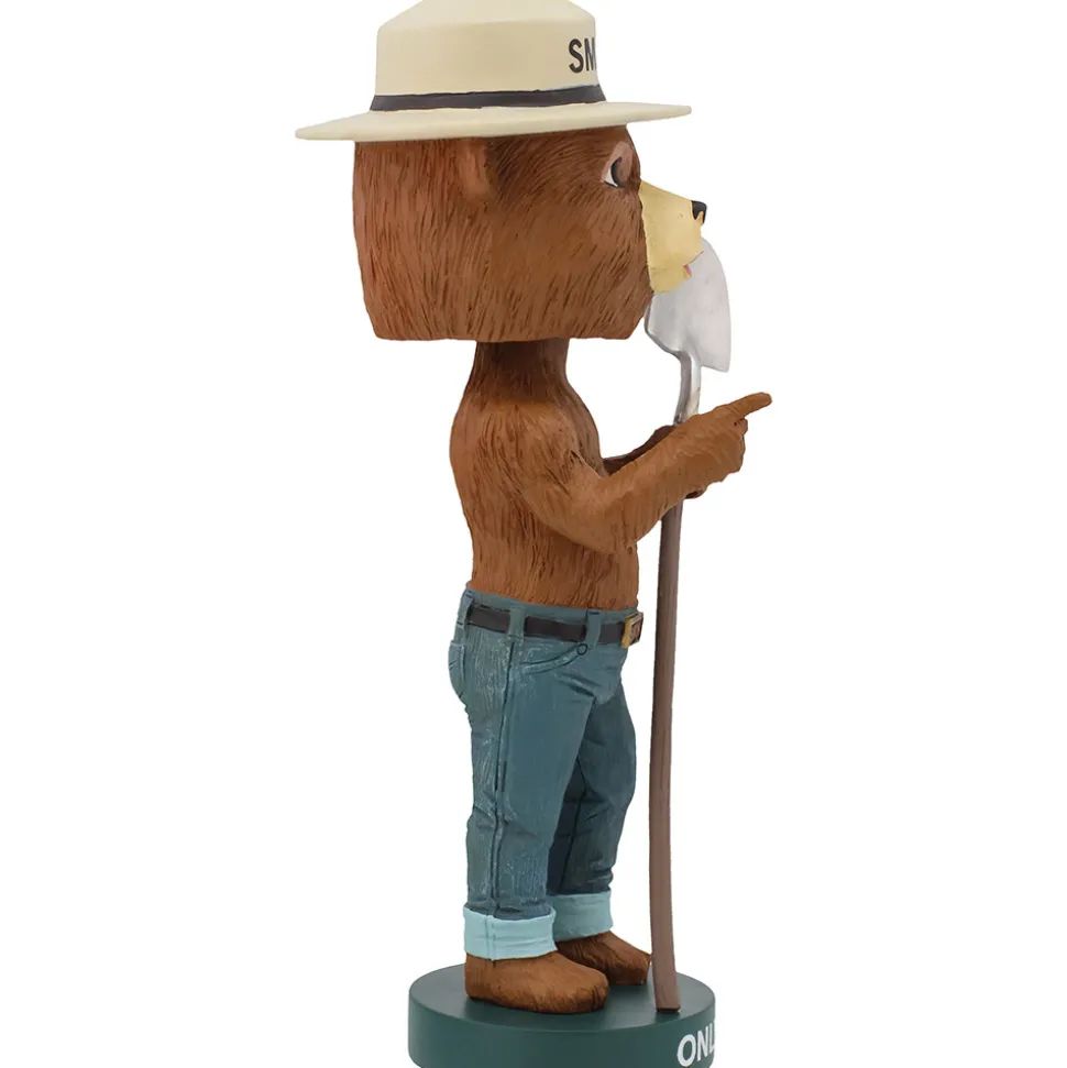 Smokey Bear Bobble Head with Shovel Cast Resin Figure by Royal Bobbles