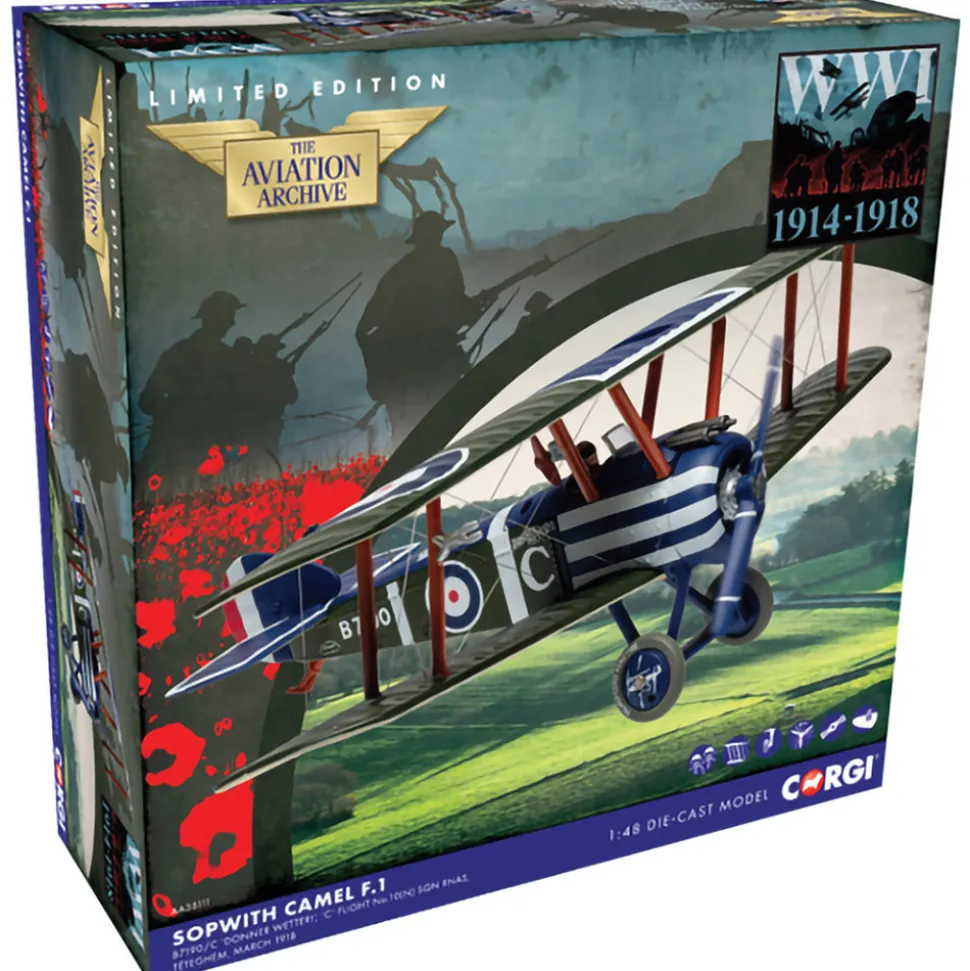 Sopwith Camel F.1 1/48 Die Cast Model Corgi (AA38111) 1:48 scale Metal by Corgi