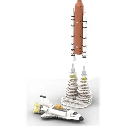 Space Shuttle Discovery Building Block Model - 353 Pieces Building Brick Set by Atom Brick Company