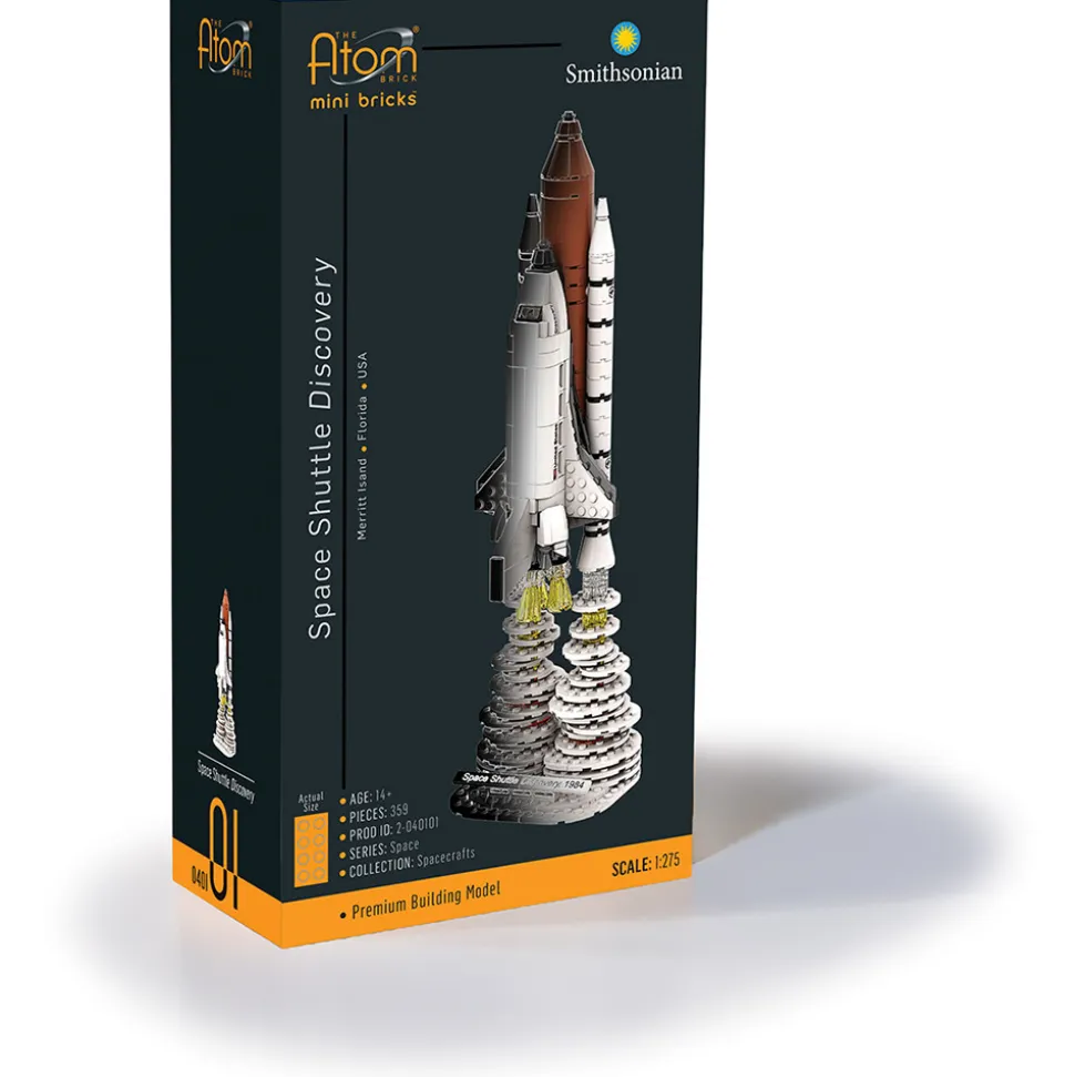 Space Shuttle Discovery Building Block Model - 353 Pieces Building Brick Set by Atom Brick Company