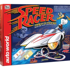 Speed Racer Mach 5 Mania Slot Car Race Set w/Mach 5 & Shooting Star 1:64 Scale Electric Race Set by Auto World
