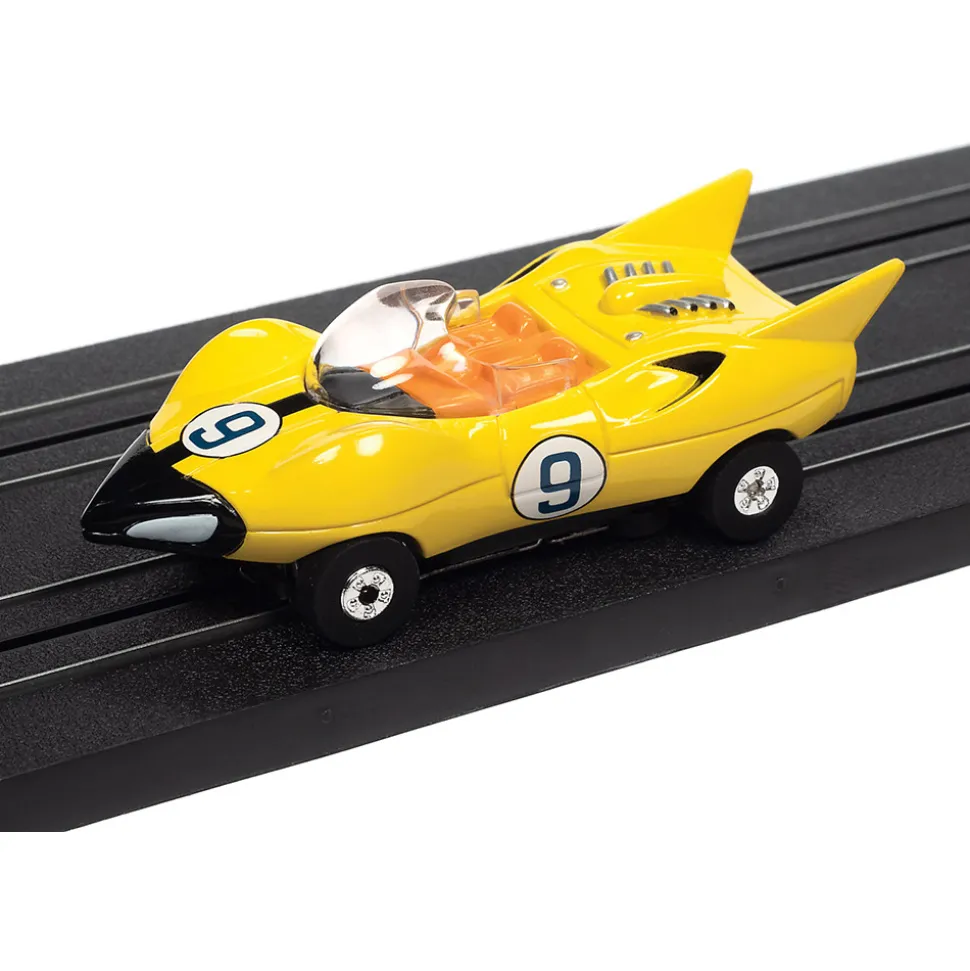 Speed Racer Mach 5 Mania Slot Car Race Set w/Mach 5 & Shooting Star 1:64 Scale Electric Race Set by Auto World