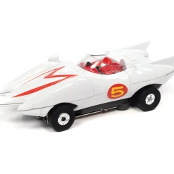 Speed Racer Mach 5 Mania Slot Car Race Set w/Mach 5 & Shooting Star 1:64 Scale Electric Race Set by Auto World