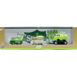 Sprite 1960 VW Delivery Van, 1960 Volkswagen Type 2 Pickup with 1960 VW 4X4 Delivery Van 1:64 Scale Diecast Model Truck by M2 Machines