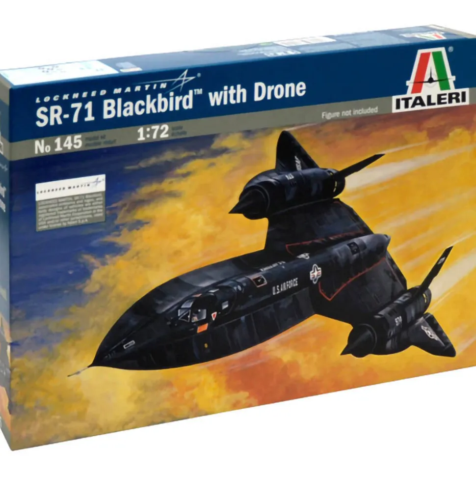 SR-71 Blackbird With Drone 1/72 Kit 1:72 Scale Plastic Model Kit by Italeri