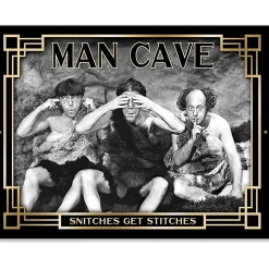 Stooges Man Cave Metal Sign Desperate Enterprises (7233) by Desperate Enterprises