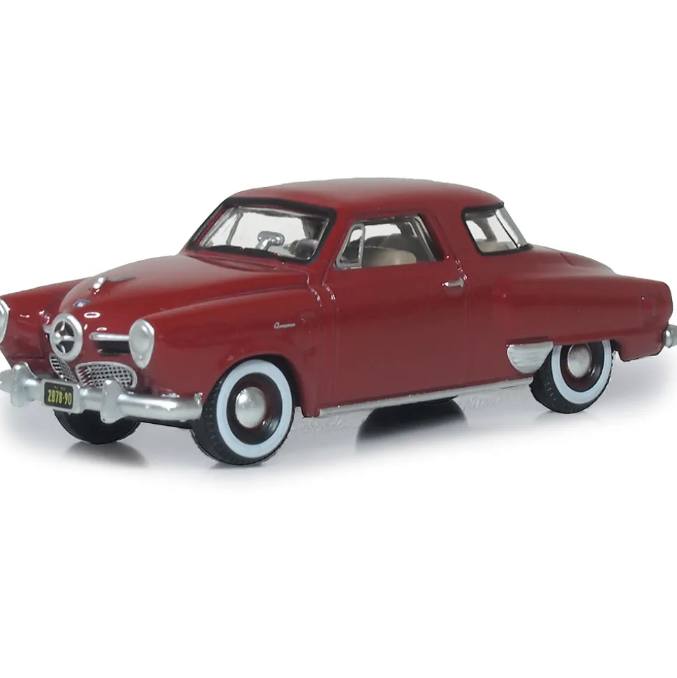 1950 Studebaker Champion Starlight Coupe - Commanche Red 1:87 Scale Diecast Model Car by Oxford Diecast