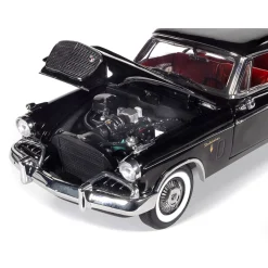1957 Studebaker Gold Hawk MCACN - Midnight Black 1:18 Scale Diecast Model Car by Auto World