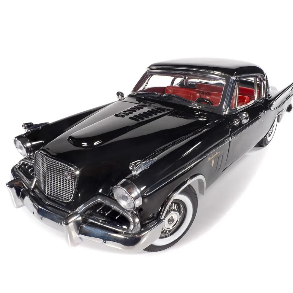 1957 Studebaker Gold Hawk MCACN - Midnight Black 1:18 Scale Diecast Model Car by Auto World