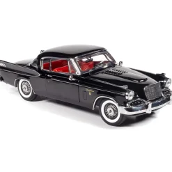 1957 Studebaker Gold Hawk MCACN - Midnight Black 1:18 Scale Diecast Model Car by Auto World