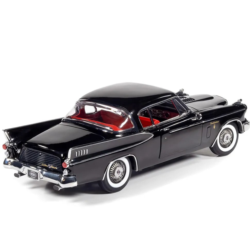 1957 Studebaker Gold Hawk MCACN - Midnight Black 1:18 Scale Diecast Model Car by Auto World