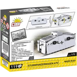 STURMPANZERWAGEN A7V 1/72 Building Block Model - 119 Pieces Cobi (3094) 1:72 Scale by COBI Toys