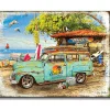 Sunset Surf Shack Metal Sign by Desperate Enterprises