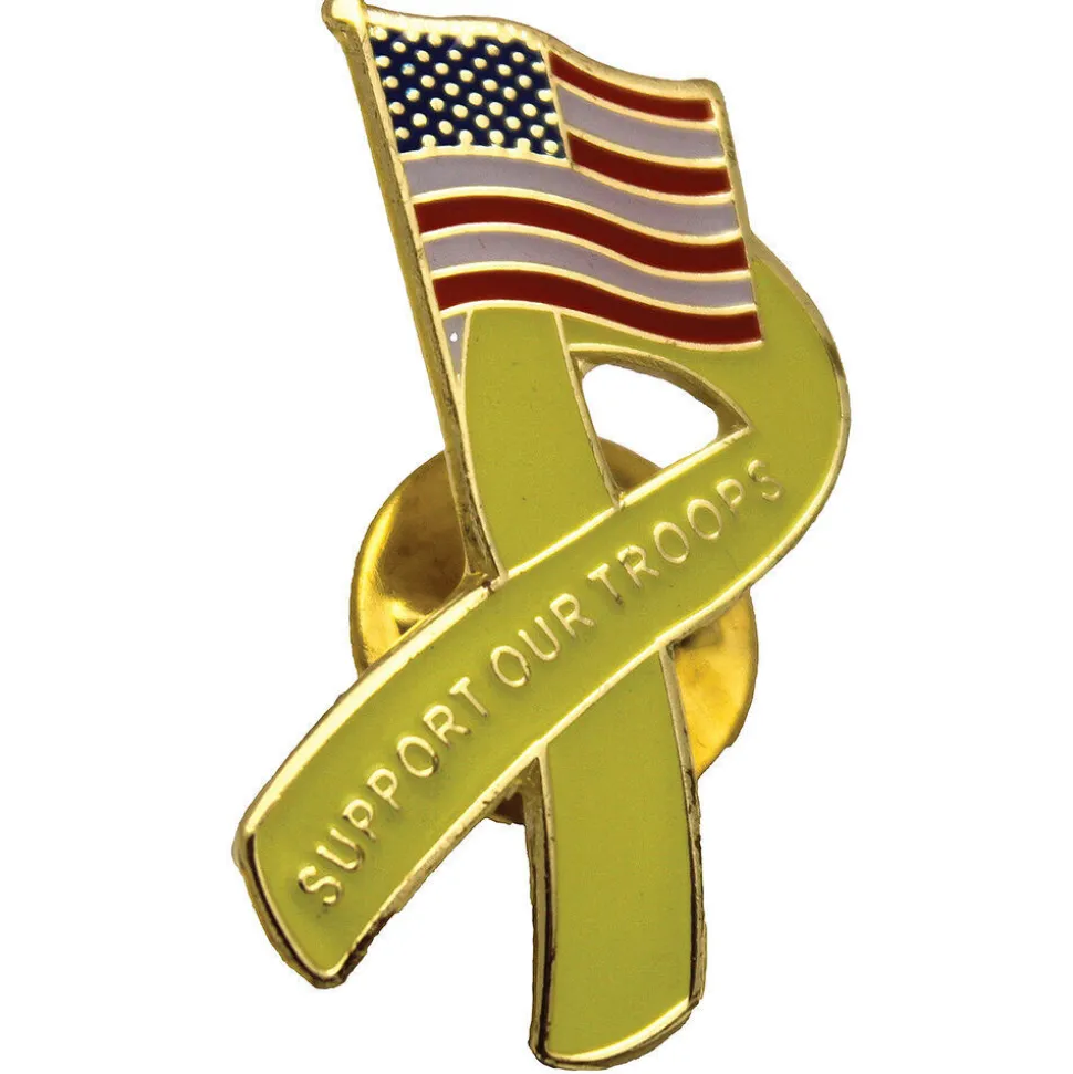 Support our Troops Lapel Pin HP6009 Metal by Ramson's Imports, Inc