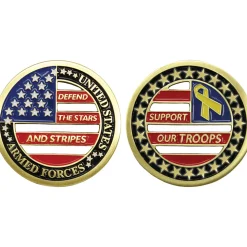 Support Our Troops Stars & Stripes Challenge Coin Eagle Crest (2519) by Eagle Crest
