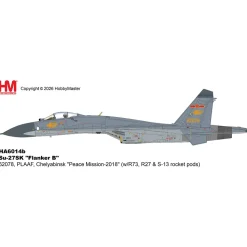 Su-27SK Flanker B 1/72 Die Cast Model - HA6014b PLAAF, "Peace Mission-2018" (w/R73, R27 & S-13 rocket pods) 1:72 scale Metal by Hobby Master