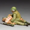 Taking Care of a Buddy 1/30 Figure Set King & Country (VN179) 1:30 Scale Metal by King and Country
