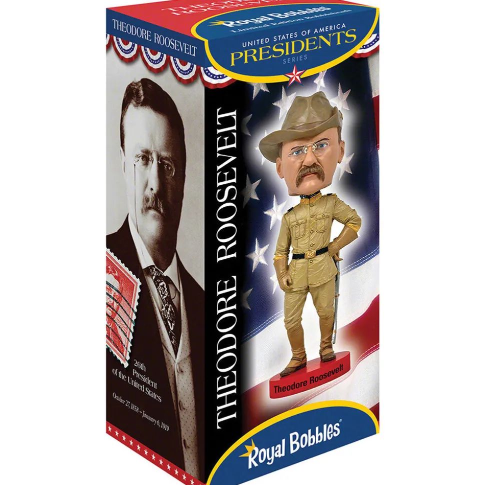 Teddy Roosevelt Bobblehead RB1043 Polyresin by Royal Bobbles