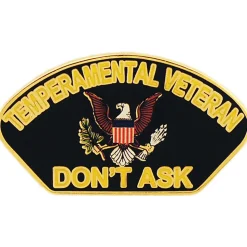 Temperamental Veteran Lapel Pin Eagle Emblems (P12323) by Eagle Emblems