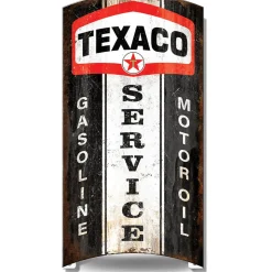 Texaco Rolled 3D Metal Sign Metal Sign by Desperate Enterprises