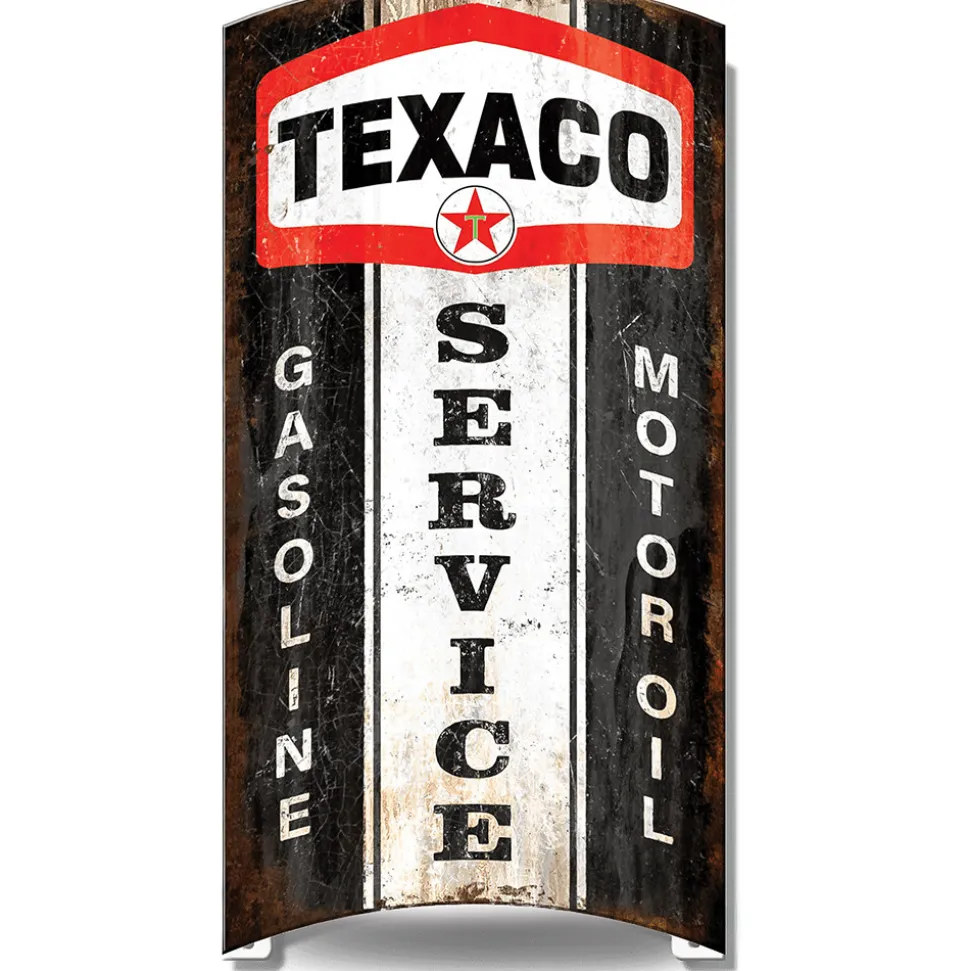 Texaco Rolled 3D Metal Sign Metal Sign by Desperate Enterprises