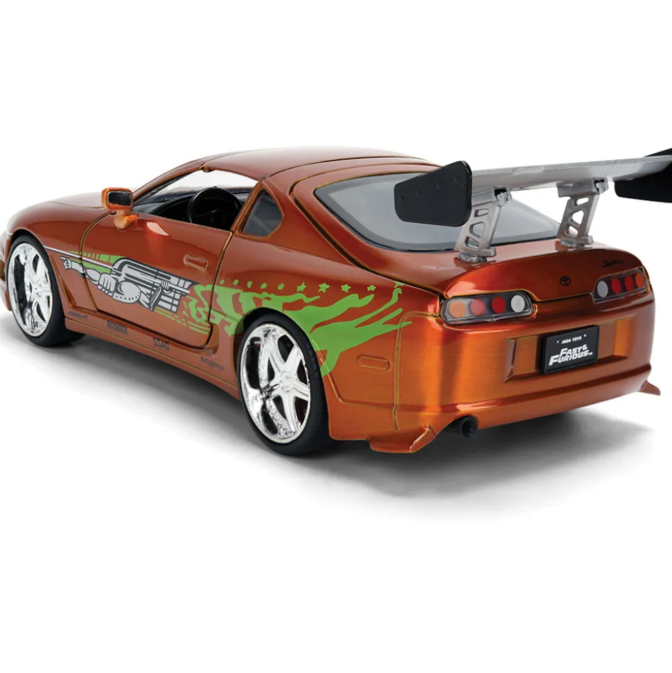 25th Anniversary Fast & Furious Brian's Toyota Supra - Brushed Orange 1:24 Scale Diecast Model Car by Jada Toys