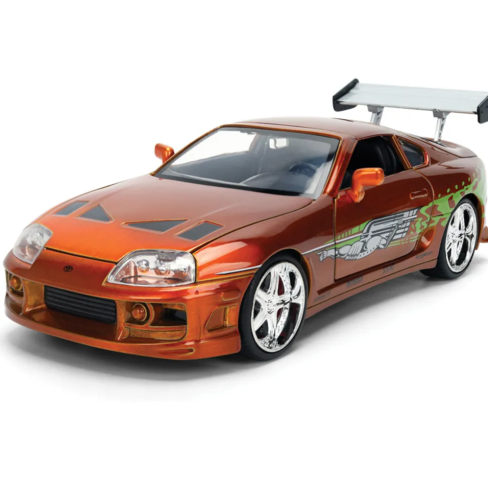 25th Anniversary Fast & Furious Brian's Toyota Supra - Brushed Orange 1:24 Scale Diecast Model Car by Jada Toys