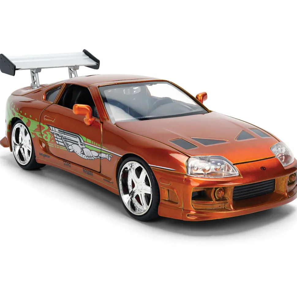 25th Anniversary Fast & Furious Brian's Toyota Supra - Brushed Orange 1:24 Scale Diecast Model Car by Jada Toys