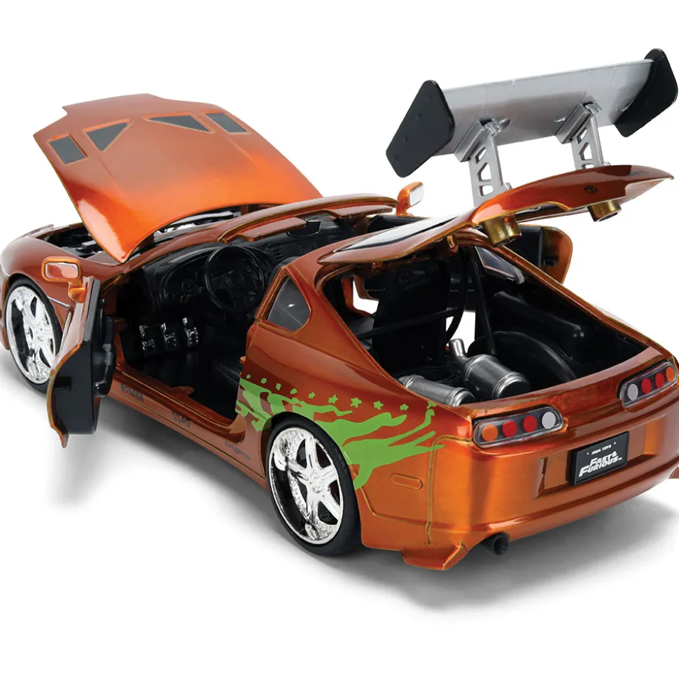 25th Anniversary Fast & Furious Brian's Toyota Supra - Brushed Orange 1:24 Scale Diecast Model Car by Jada Toys
