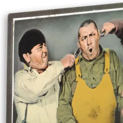 Three Stooges Knucklehead Garage Embossed Metal Sign Metal Sign by Open Roads
