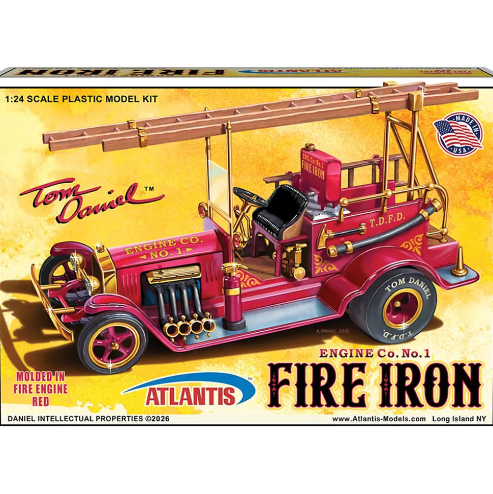 Tom Daniel - Fire Iron Old Time Fire Engine Show Rod 1:24 Scale Plastic Model Kit by Atlantis Models