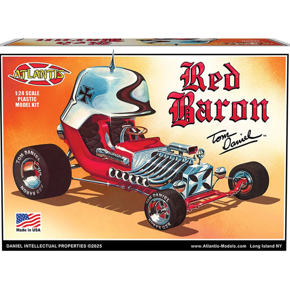 Tom Daniel Red Baron Show Car w/Trading Card - Model Kit 1:24 Scale Plastic Model Kit by Atlantis Models