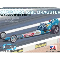 Tom McEwen Mongoose Front Engine Rail Dragster - Model Kit 1:24 Scale Plastic Model Kit by Atlantis Models