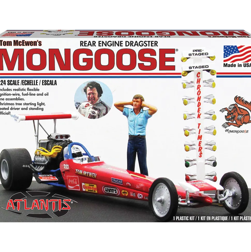 Tom McEwen Rear Engine Dragster - Model Kit 1:24 Scale Plastic Model Kit by Atlantis Models