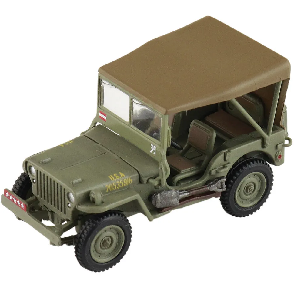 1/4 ton Military Vehicle 1/72 Die Cast Model - HG4216 Gen. Douglas MacArthur, Leyte, WWII, 1945 1:72 scale Metal by Hobby Master