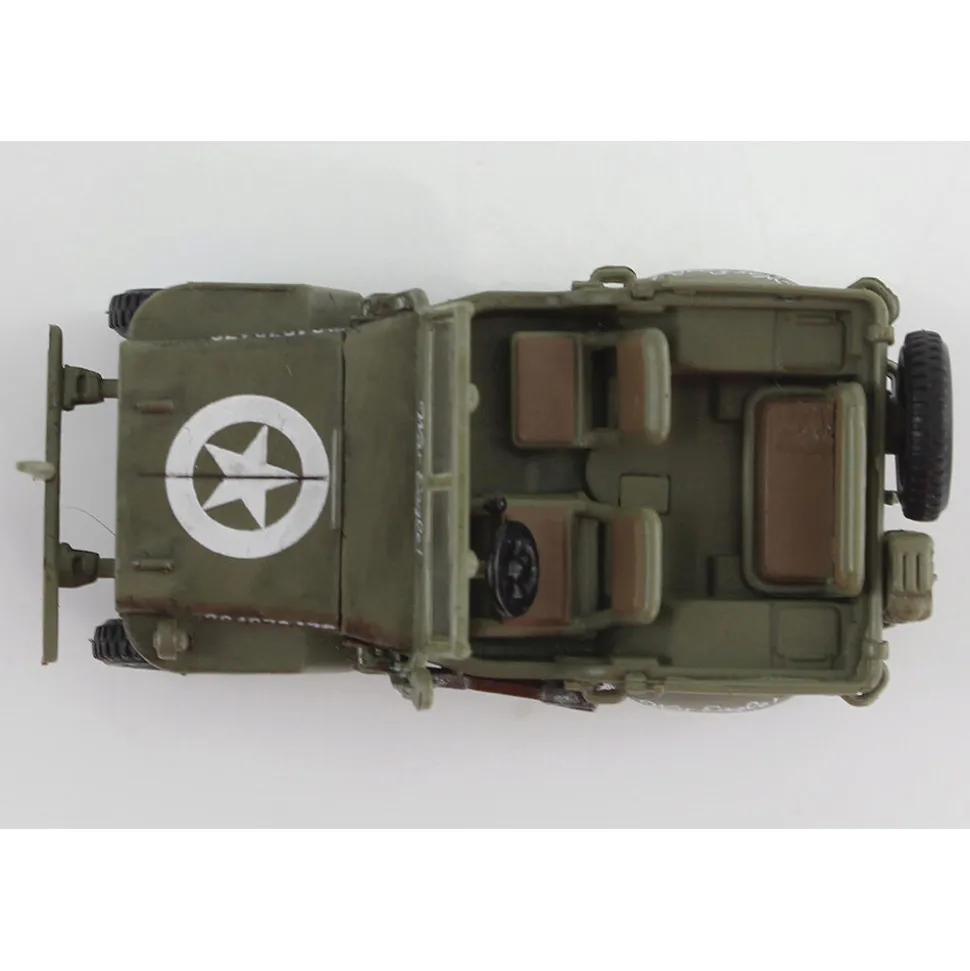 1/4 ton Military Vehicle 1/72 Die Cast Model - HG4215 U.S. 3rd Army,War Eagle, 1945 1:72 Scale Metal by Hobby Master